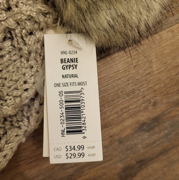 Kooringal Gypsy Beanie Natural One Size - Picture 5 of 6